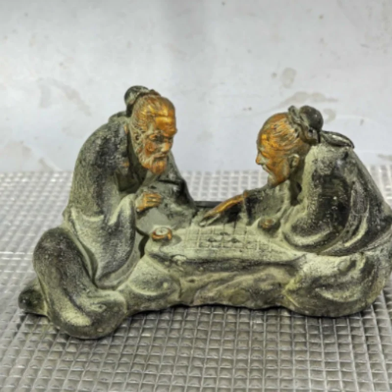 Chinese antique collection bronze figures chess statues ornament home and office desktop decorations handicrafts