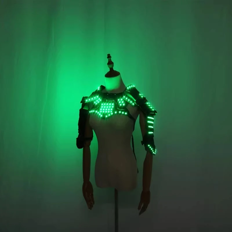Costume lumineux LED, gilet châle, discothèque, vêtements de spectacle sur scène, Costume de Cosplay d'halloween