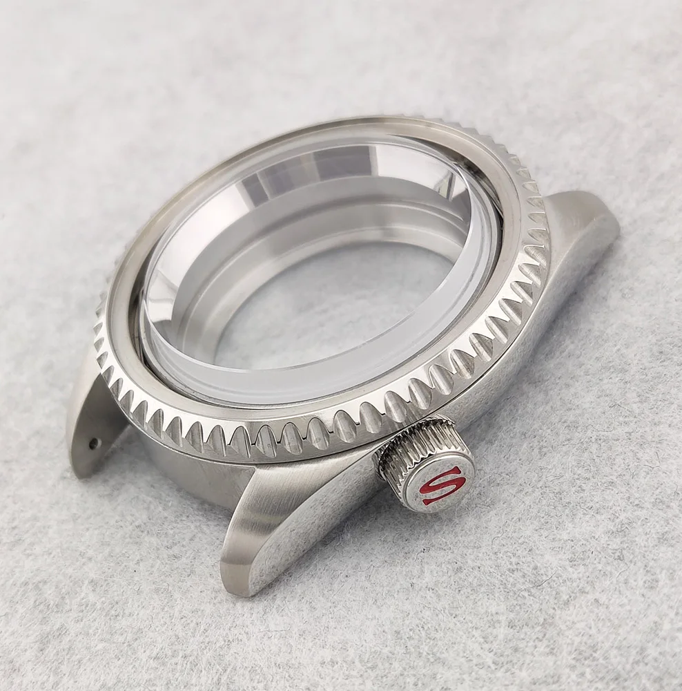 

42mm Case NH35 Case SKX007 Screw In Crown Inlaid Stainless Steel Sapphire Convex Glass Waterproof Case Fit NH35/NH36 Movement