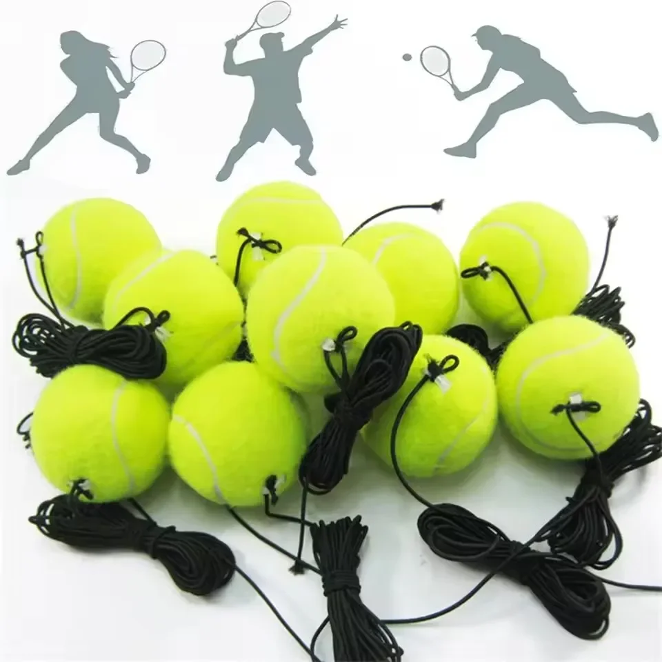 Professional Tennis Training Partner Rebound Practice Ball with 4m Elastic Dog Playing Balls Outdoor Training Sports Competition