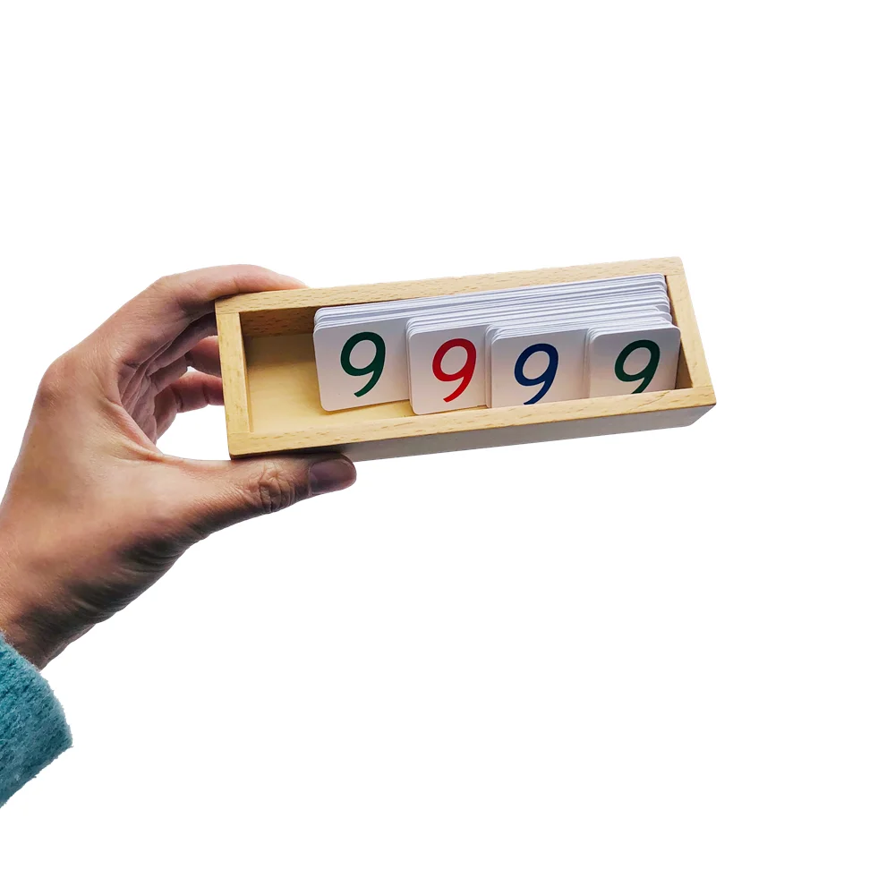 Carte de chiffres Montessori 1-9000, outils d'apprentissage en PVC, jouet mathématique pour enfants, jeu de comptage, équipement éducatif précoce, outils pédagogiques