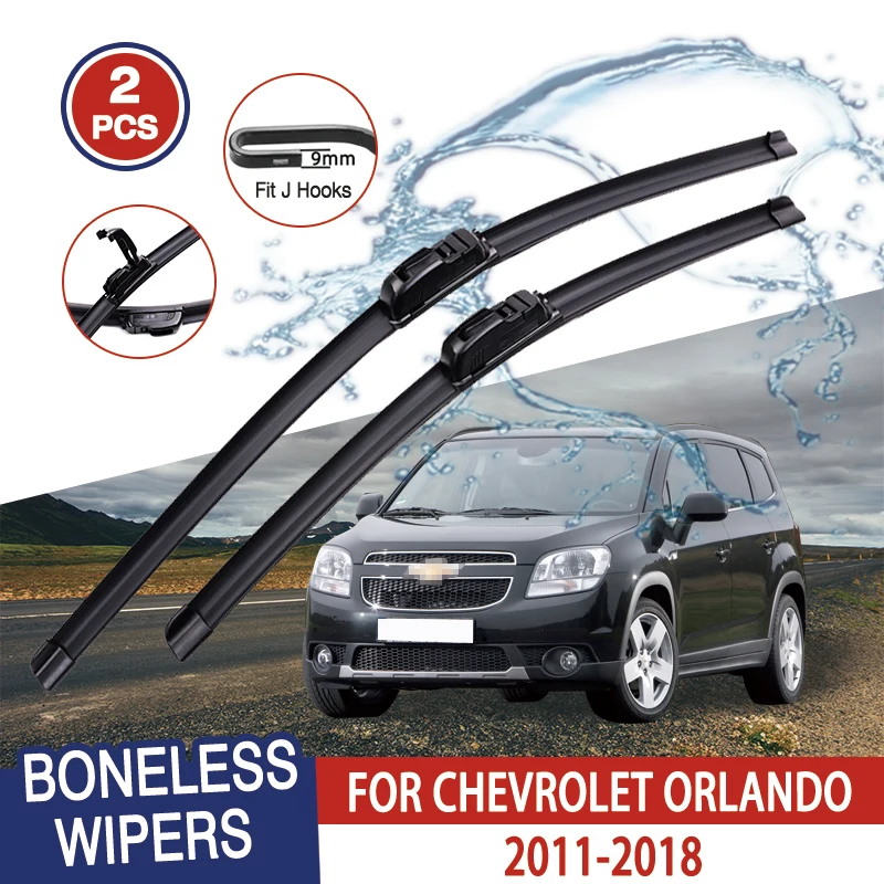 For Chevrolet Orlando 2011-2018 Car Wiper U-type Soft Rubber Boneless Wiper HD Quiet Durable Automotive Wiper 24\