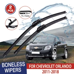 For Chevrolet Orlando 2011-2018 Car Wiper U-type Soft Rubber Boneless Wiper HD Quiet Durable Automotive Wiper 24