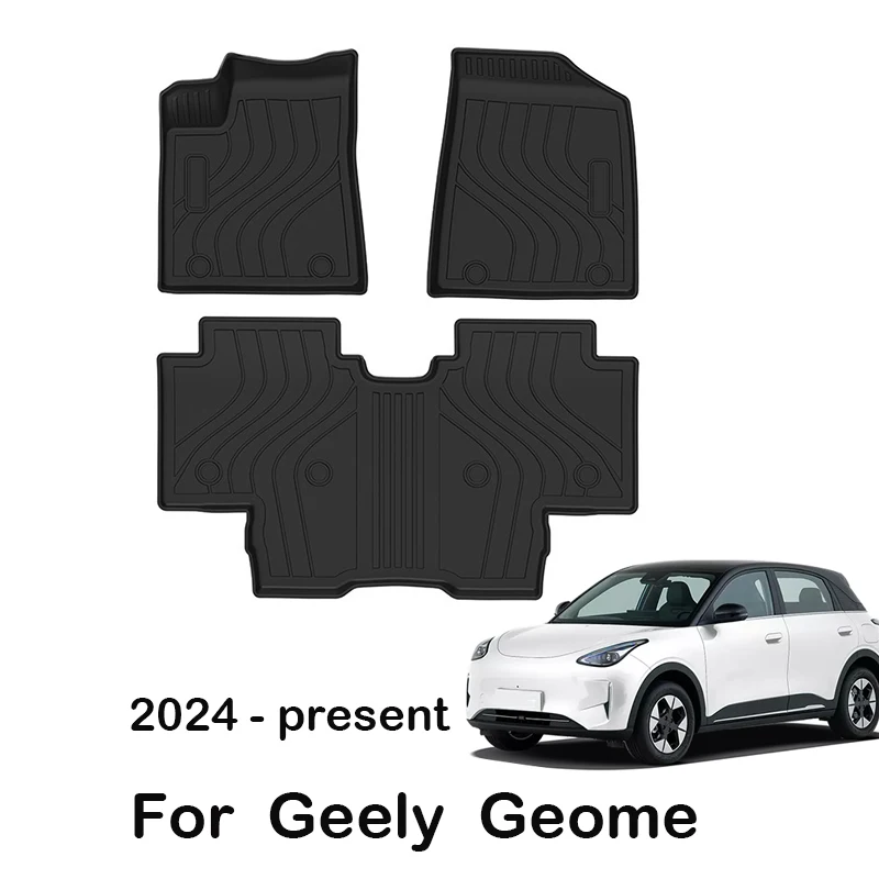 

Автомобильные коврики для Geely Geome 2024-present, коврик для багажника, водонепроницаемый нескользящий вкладыш для багажника, защита спинки сиденья, комплекты автомобильных ковров