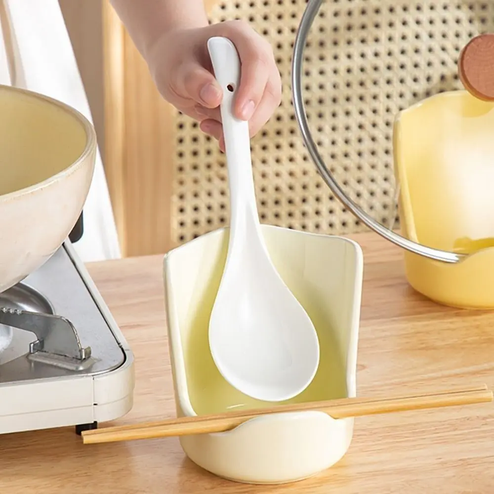 Non-Slip Ceramic Spatula Holder Minimalist Water Tray Soup Spoon Rack Heat-Resistant Kitchen Storage Rack For Kitchen