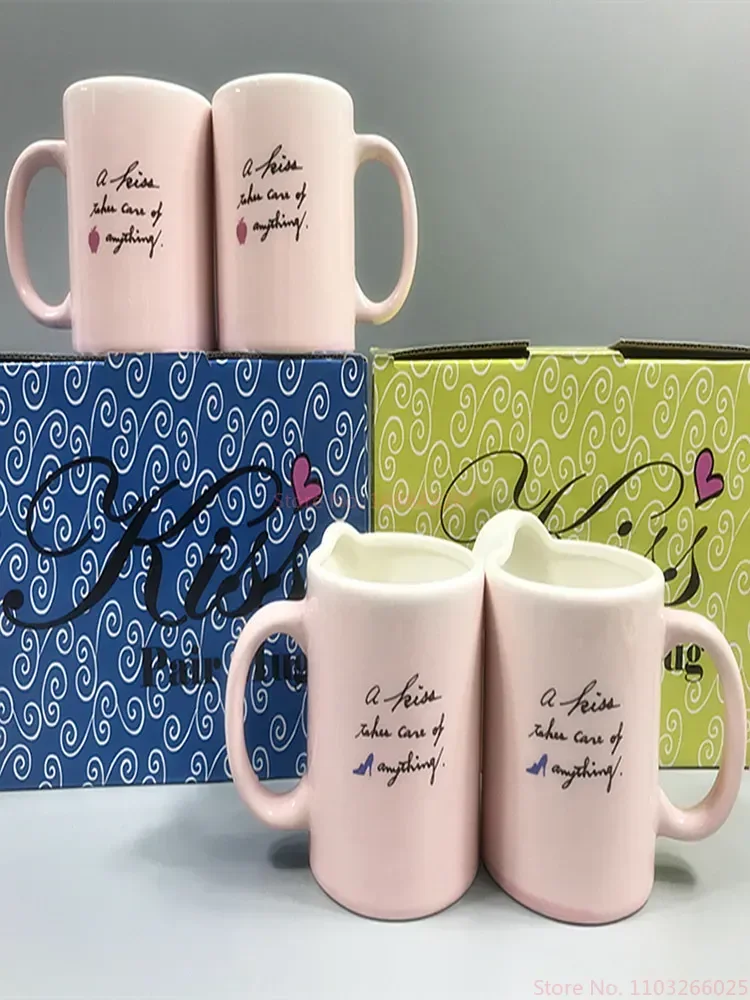 2 Buah Mug Disney 300Ml Mug Putri Duyung Kecantikan dan Binatang Cangkir Keramik Hadiah Hari Valentine Cangkir Mug Kreatif