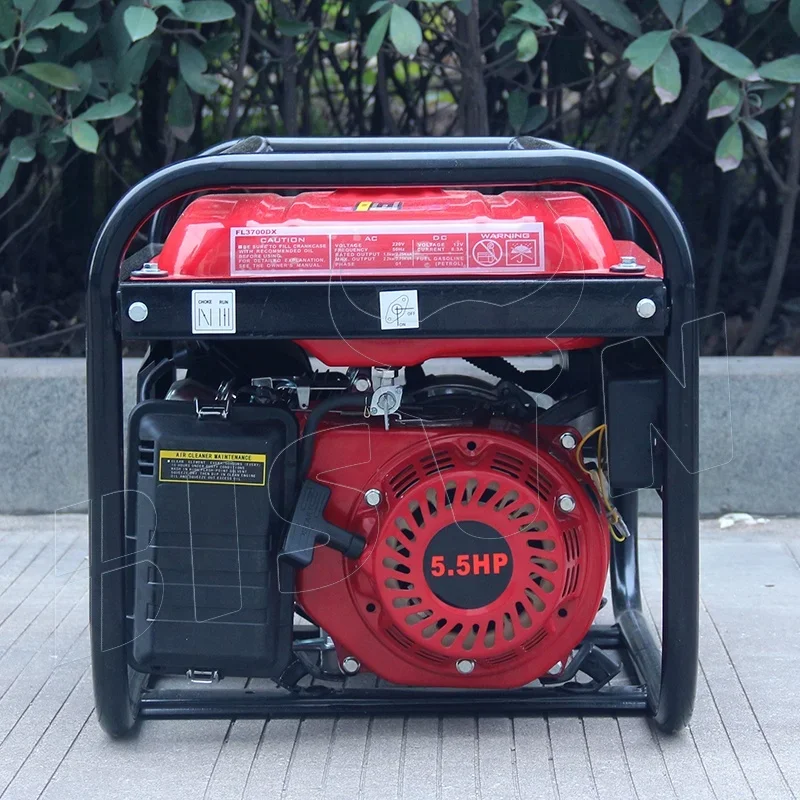 آلات بيسون صغيرة 12 فولت تيار مستمر 3 مراحل بداية يدوية 2.5kw 168f محرك 5.5hp مولد بنزين للاستخدام الخارجي