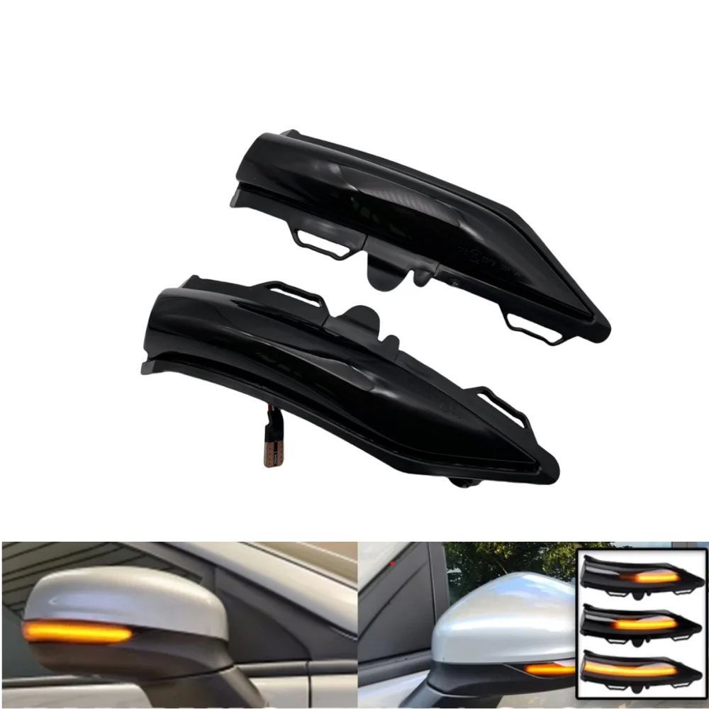 

Для Ford Fiesta mk8 ST Line MK8 мигалка указатель поворота дымчатая линза светодиодная динамическая лампа бокового зеркала янтарный боковой вид сзади