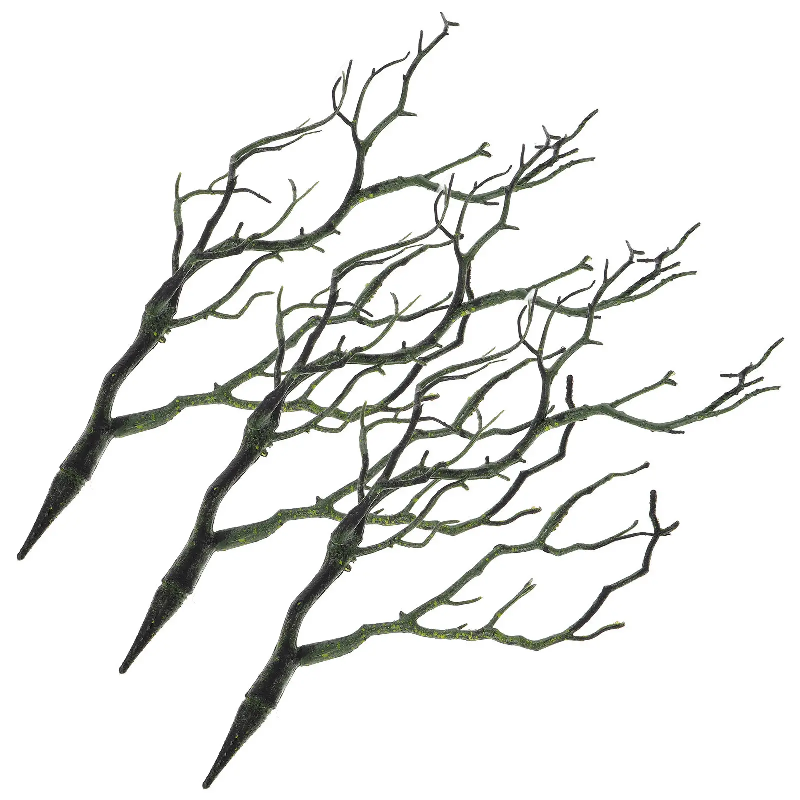 

3Pcs Plastic Artificial Dried Branches Fake Tree Branch Decorative Antler Shaped for Wedding Celebration Home Decor Natural Look