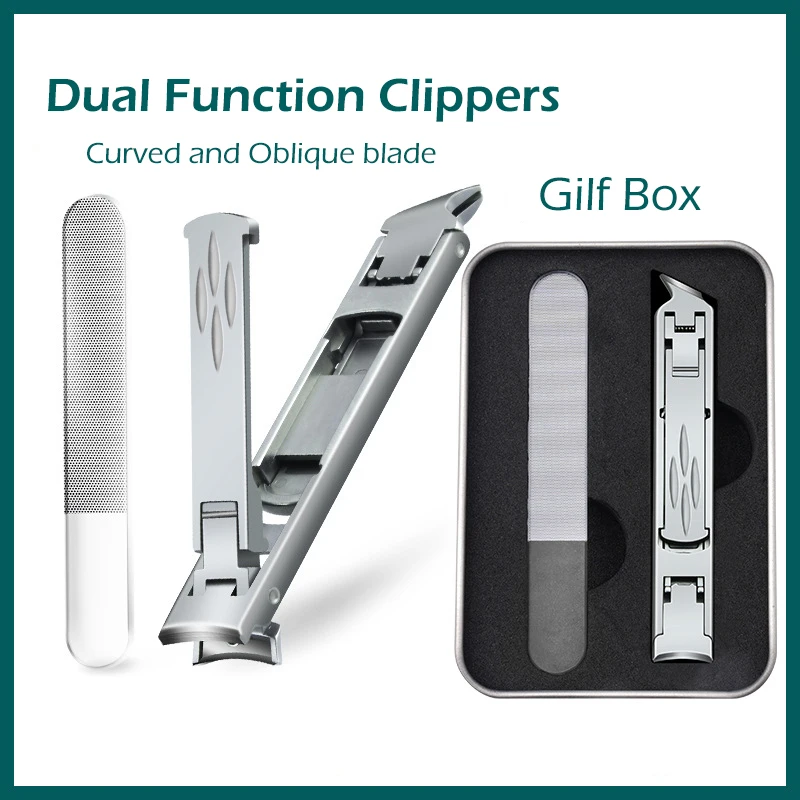 Ultra Thin Nail Clippers German Precision Manufacturing Technology Nail Cutters With Cow Leather Cover Superior Texture