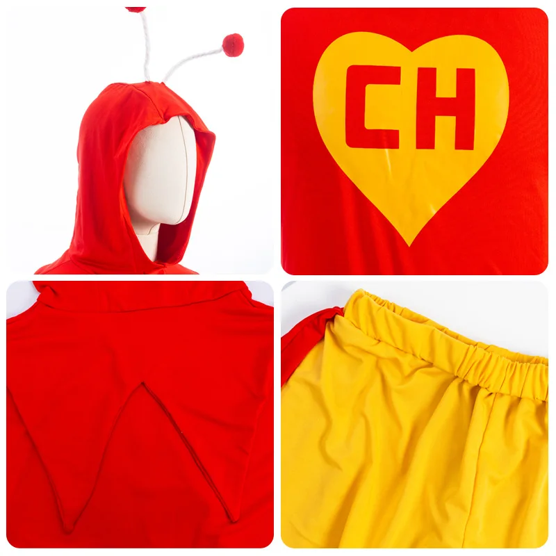 Comedian Cosplay Costume Jumpsuit Short Pants Mexican Chespirito 4 Halloween Cosplay Bee Costume Customized Clothes Outfits view 3