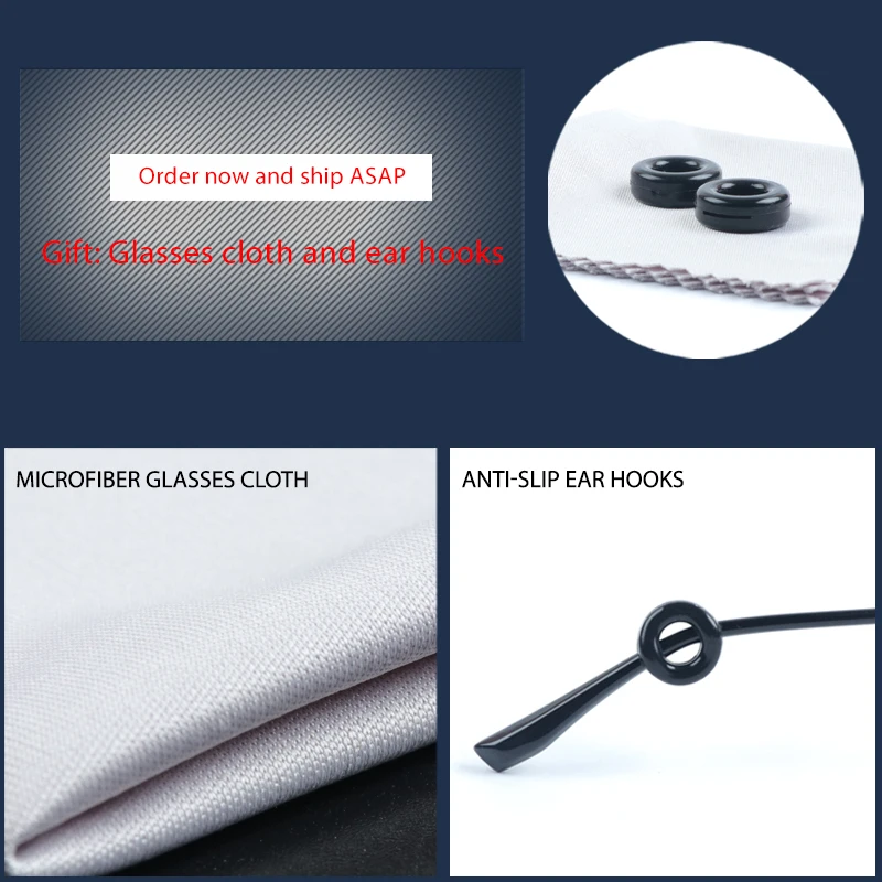 3Pairs Eyeglasses Sunlasses Foot Cover Tip Holder Anti Slip Sport Sleeve For Eyeglasses