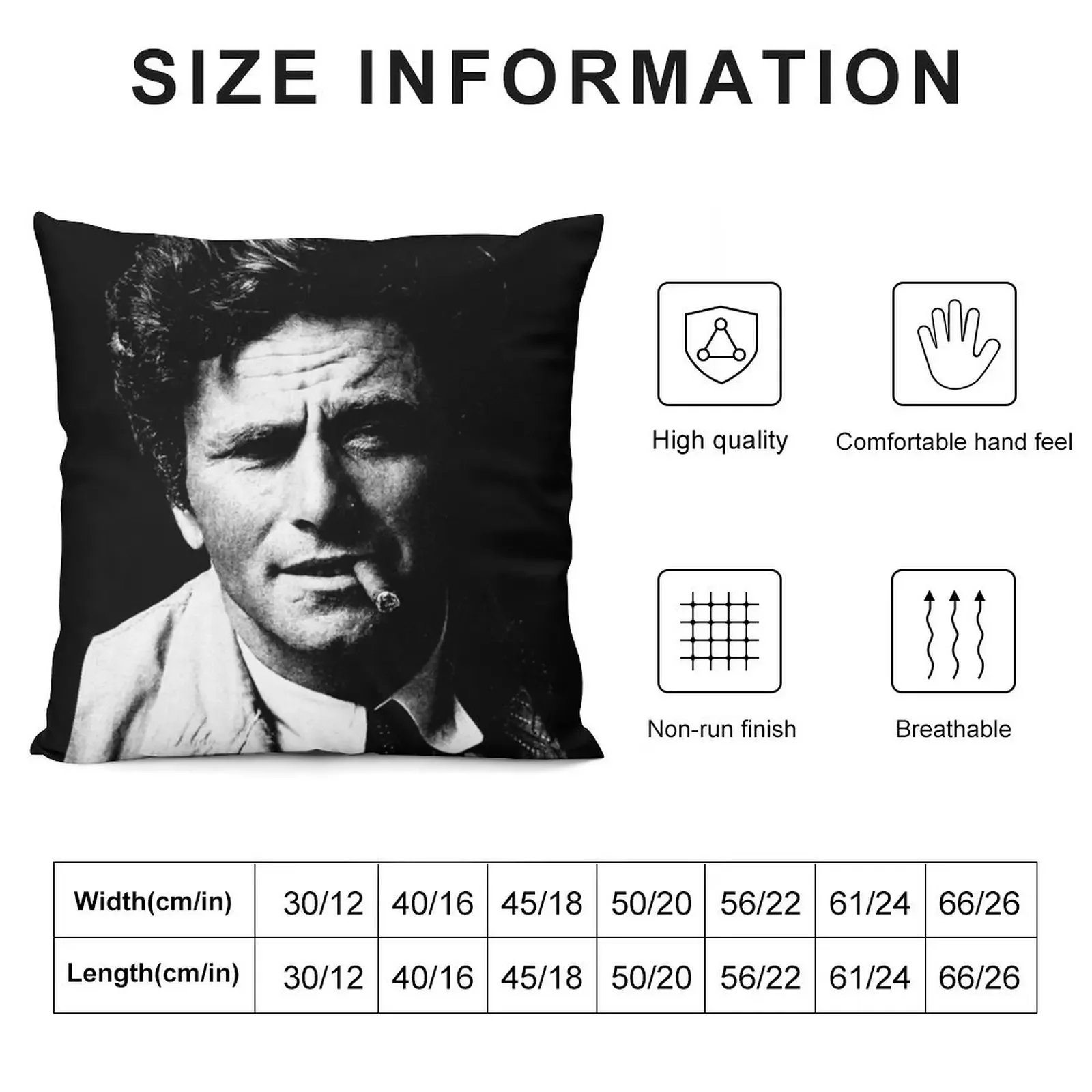 Columbo Portrait Throw Pillow Decorative Cushions For Luxury Sofa Pillow Cover pillow pillowcase Couch Cushions