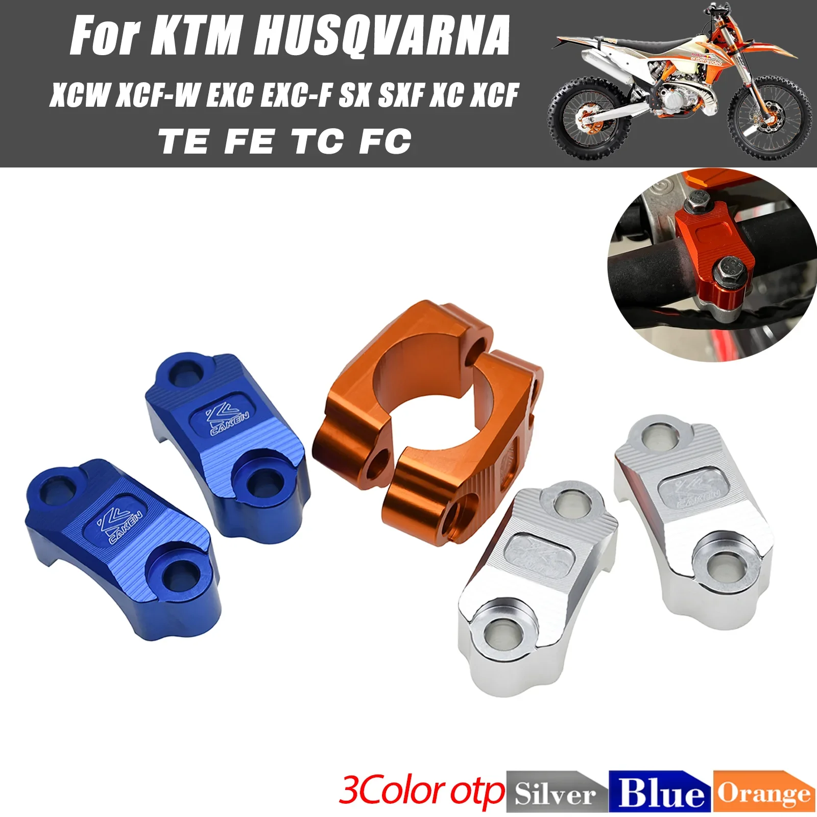 Handlebar Clamp Cover For KTM SX SX-F XC XC-F EXC EXC-F 65-530 CNC Aluminum Bar Mount Protector Off Road Part