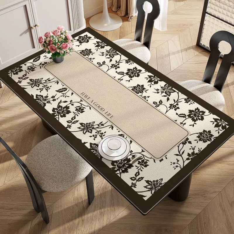 American Decorate Table Mat Wash-free Waterproof Oil-proof Anti-scalding PVC Leather Light Luxury Soft Mat Coffee Table Desk Mat