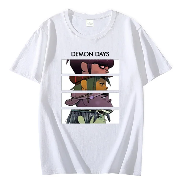 Gorillaz Cotton High Quality EU Size t-shirts graphic funny men t-shirts graphic y2k comic unisex clothing