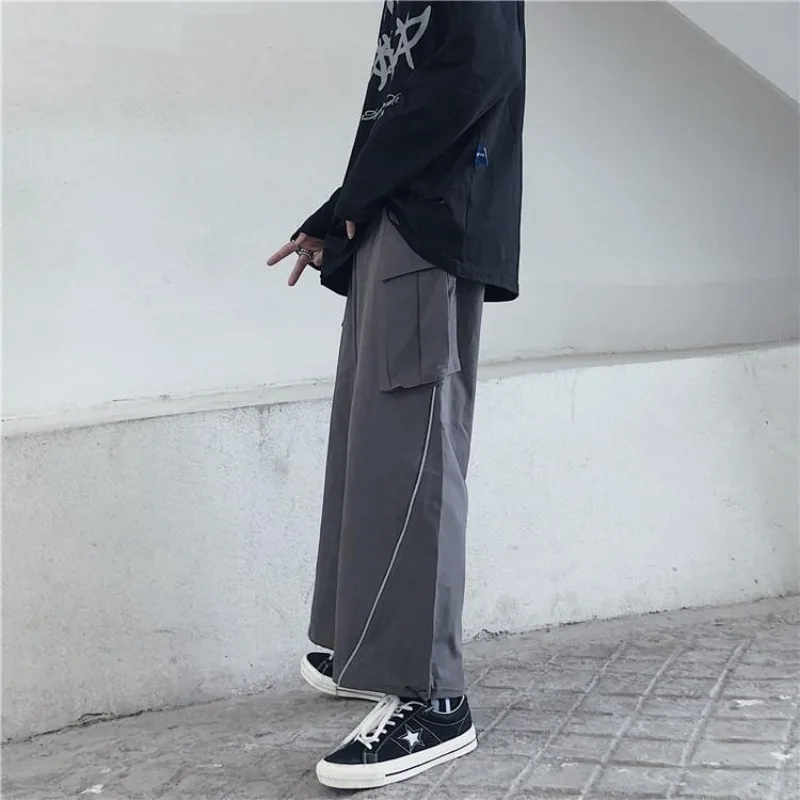 جديد الربيع والخريف رقيقة النسخة الكورية العمل السراويل عاكس حزمة أقدام فضفاضة تنوعا الترفيه تسلق الجبال السراويل في الهواء الطلق #5