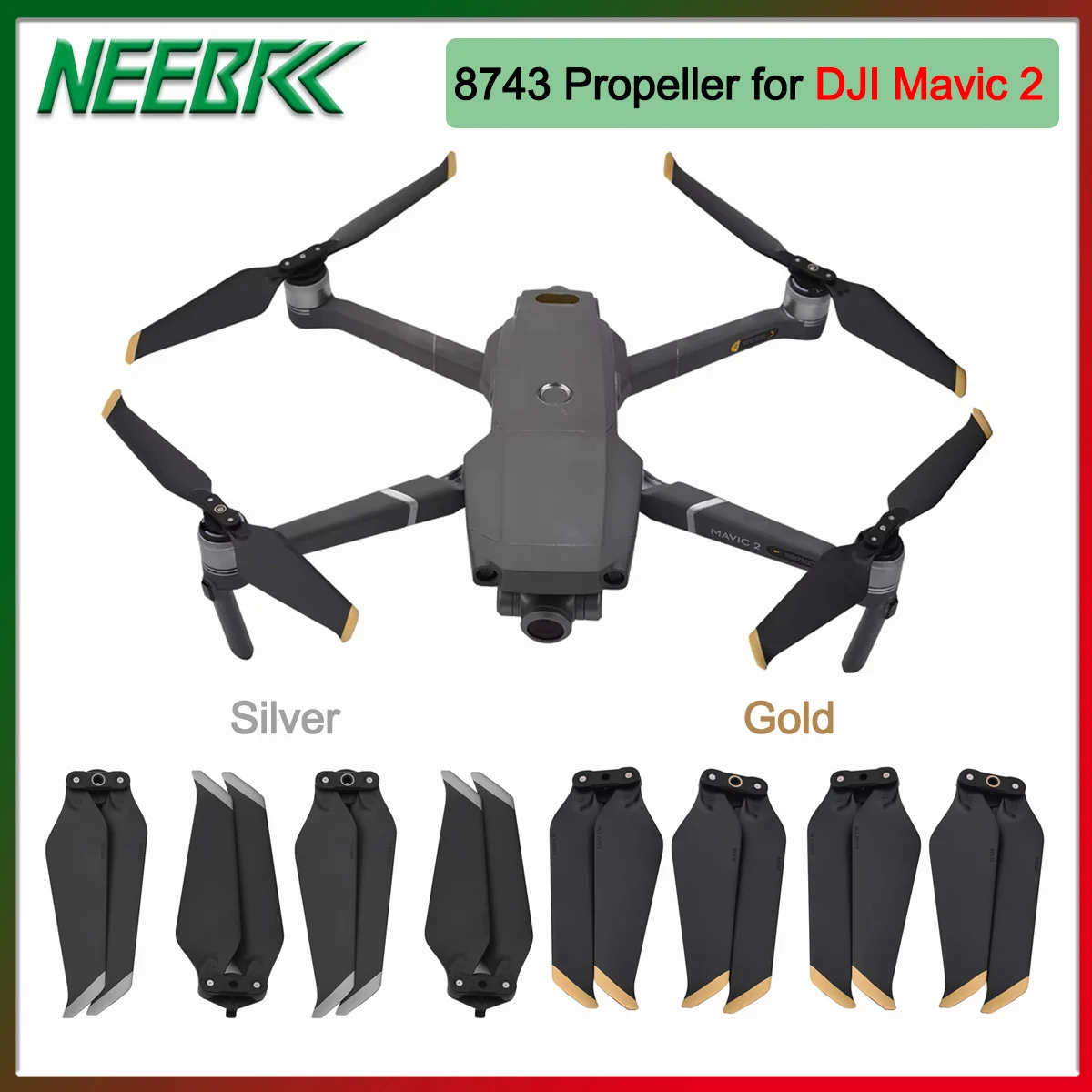 4/8PCS 8743 Propeller Low-Noise Props for DJI Mavic 2 Pro Zoom Quick-Release Folding Blade Noise Reduction Prop Drone Accessory