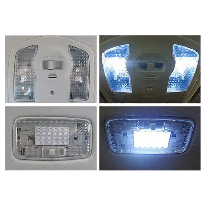 Luz interior clara da abóbada do carro, tampa de luz de leitura para Toyota Prius 2010-2015, luz de cristal do mapa, 3pcs