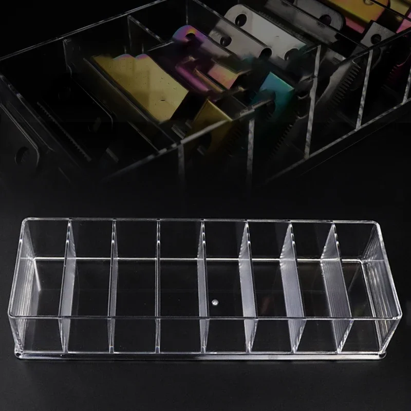 

8 Grids Guide Limit Comb Storage Box Electric Hair Clipper Rack Holder Organizer Case Barber Salon Hairdressing Tools