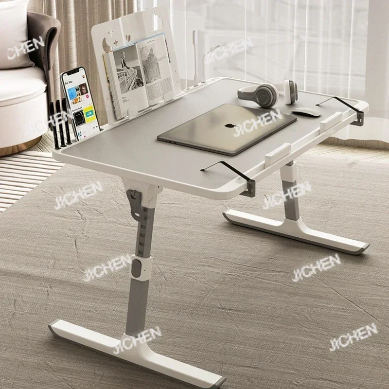 ZH Foldable Lift Laptop Desk With Pen Holder, Gaming Desk With Radiator, Adjustable Reading Table, Bed Table For Breakfast Study