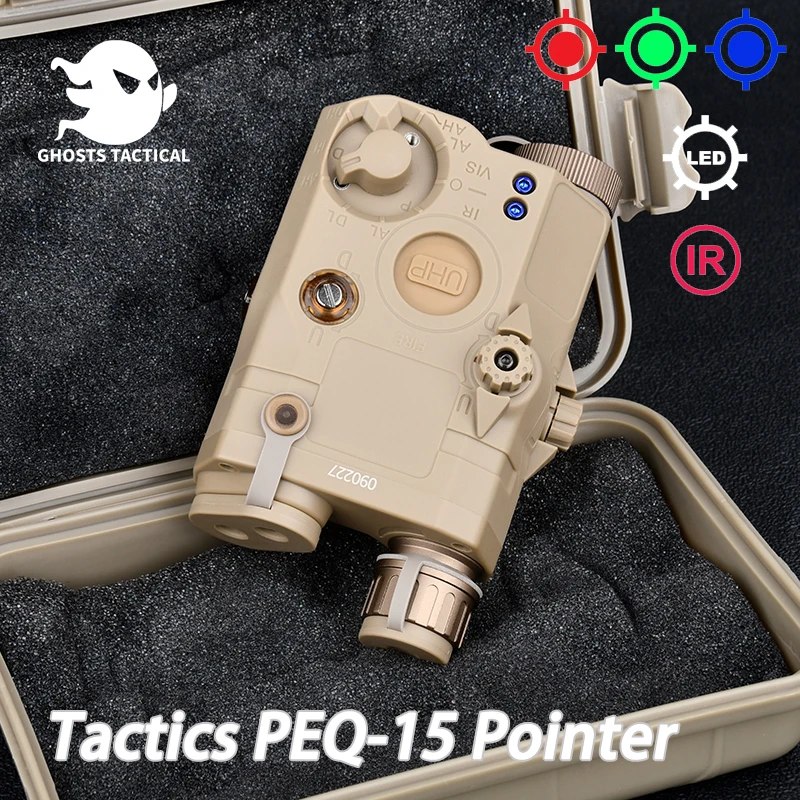 WADSN PEQ15 Red Dot Laser Aiming IR Battery Box M300 M600 Flashlight Tactical Dual Control Remote Switch Fit 20mm Rail