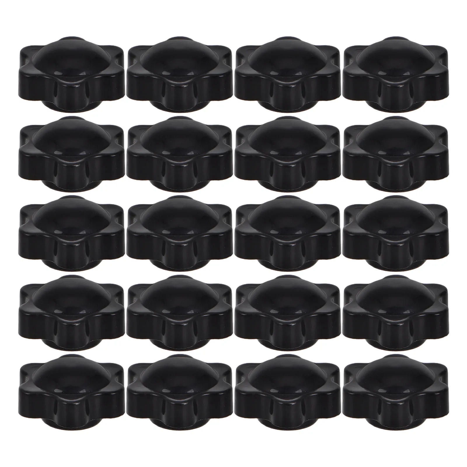 

20Pcs Plum Flower Nuts Plastic Hexagon Head Star Knobs Blind Hole Clamping Handle Replacement Screws Adjustment Repair Knob Grip