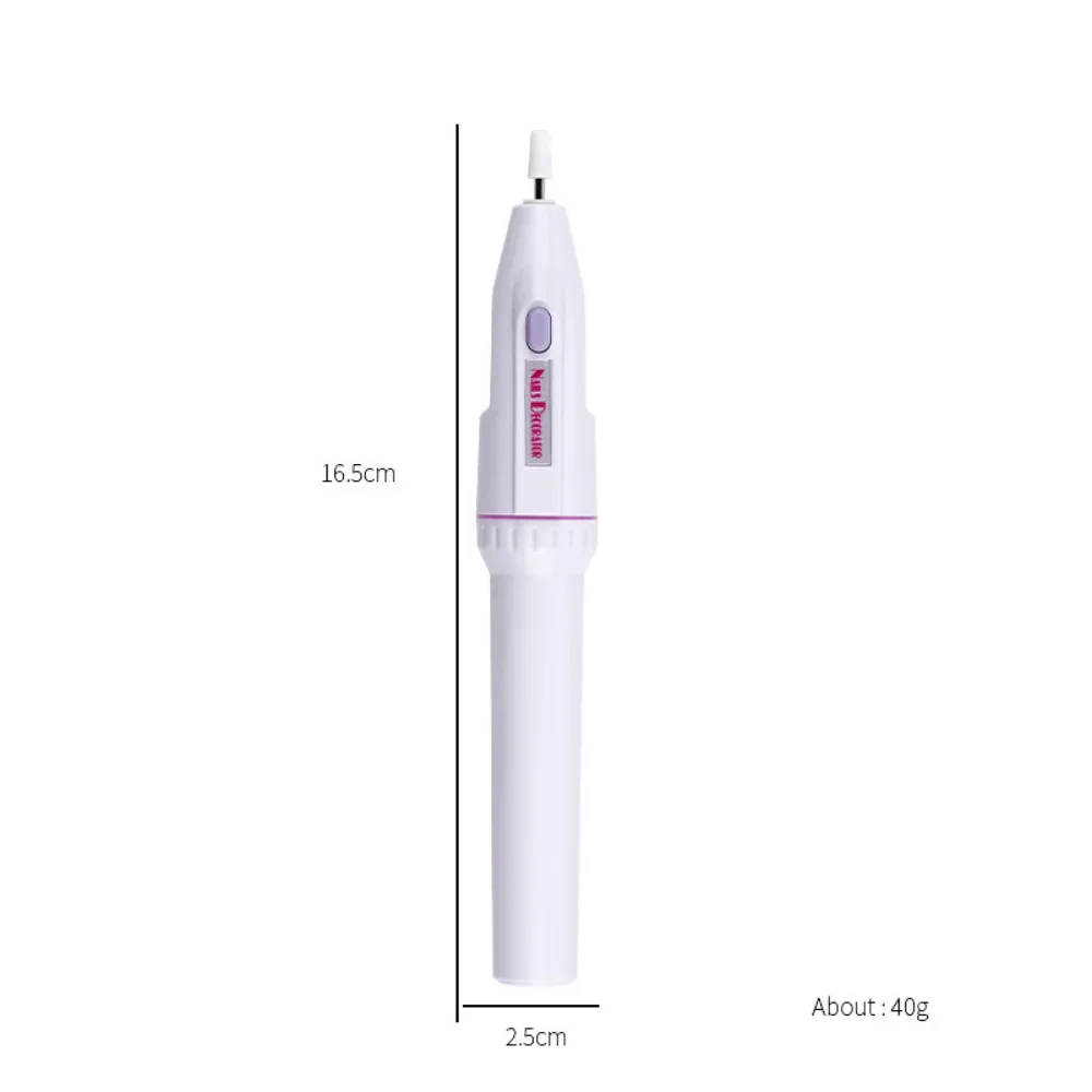 Mini perceuse à ongles électrique, perceuse à manucure, stylo d'art, lime, ponceuse, polisseuse, ensembles d'outils de vernis gel, 5 têtes de meulage