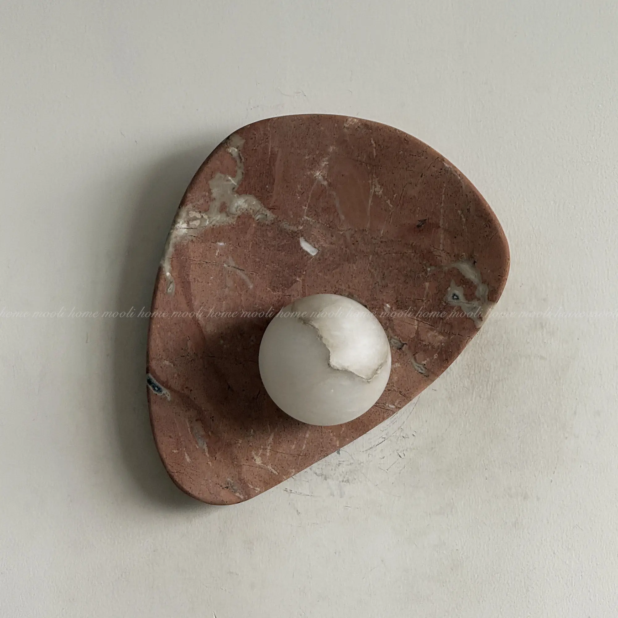Niche Art Marble Wall Sconce, French Irregular Decor Wall Light Decorative Wall Lamp for Living Room, Bedroom & Hotel
