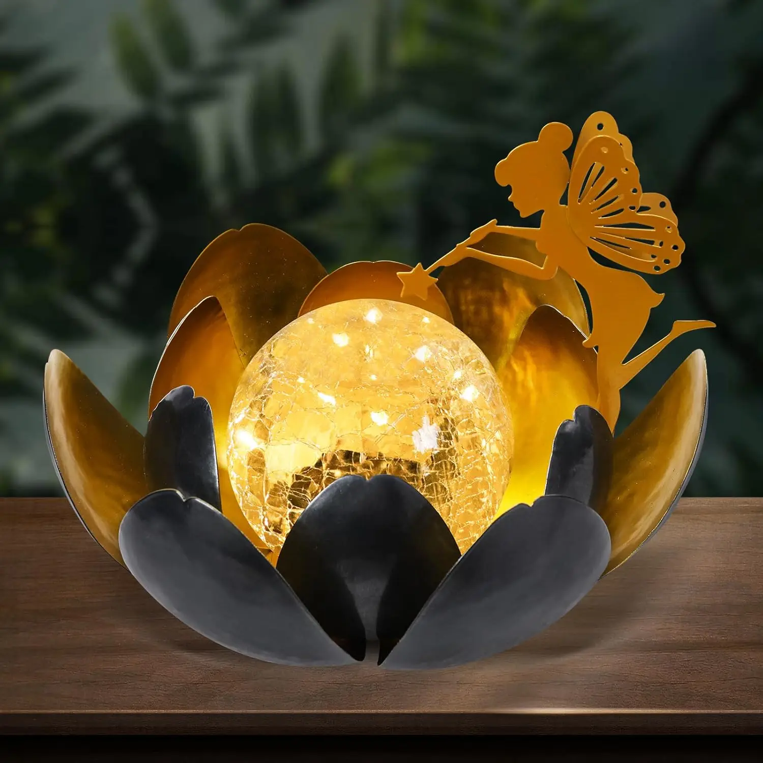 

Солнечная лампа Fairy Lotus, водонепроницаемый светодиодный садовый светильник для патио, лужайки, дорожки