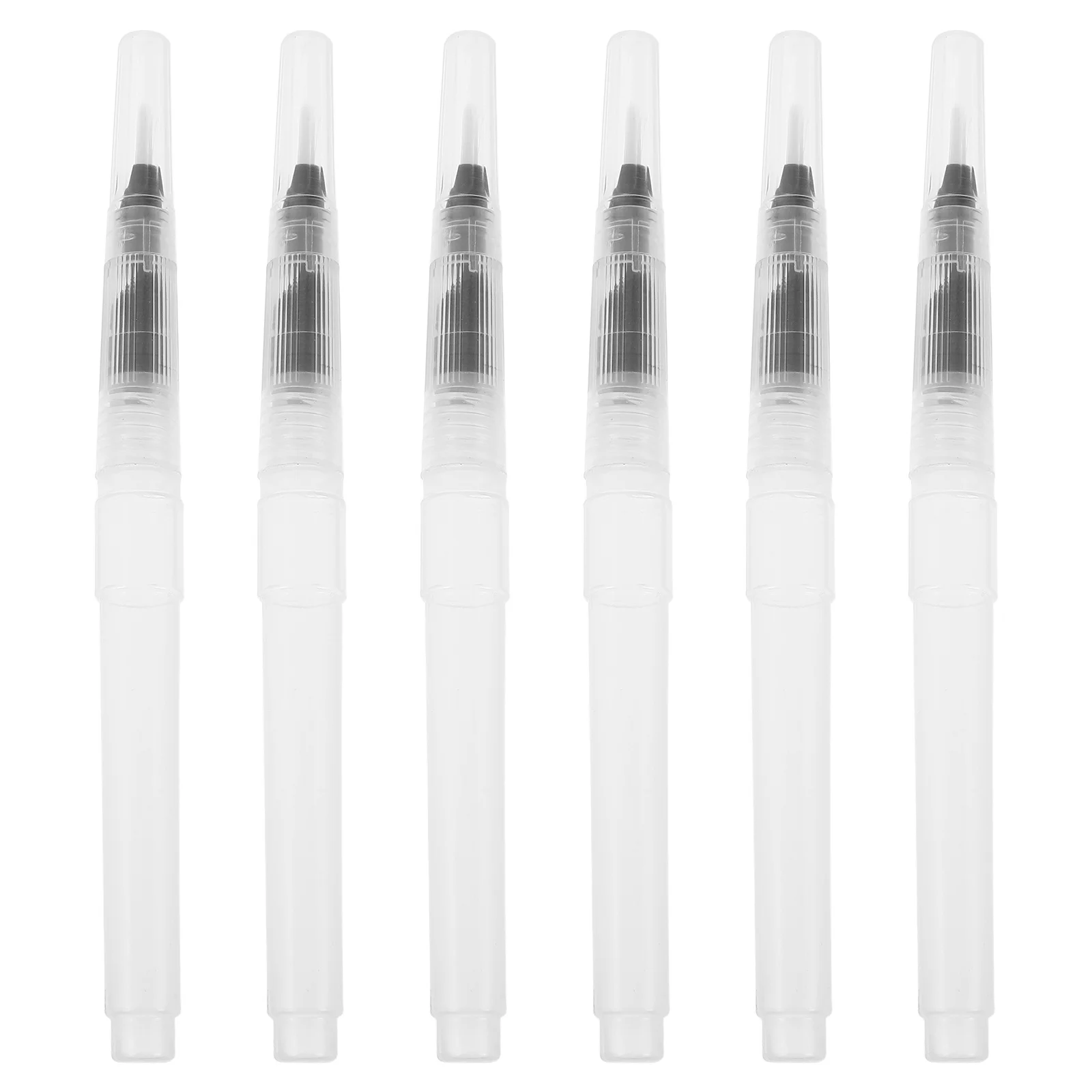 

6Pcs Watercolor Brush Pens Set Refillable Easy Control Line Width Ideal for Beginners Professionals Travel Painting Kits