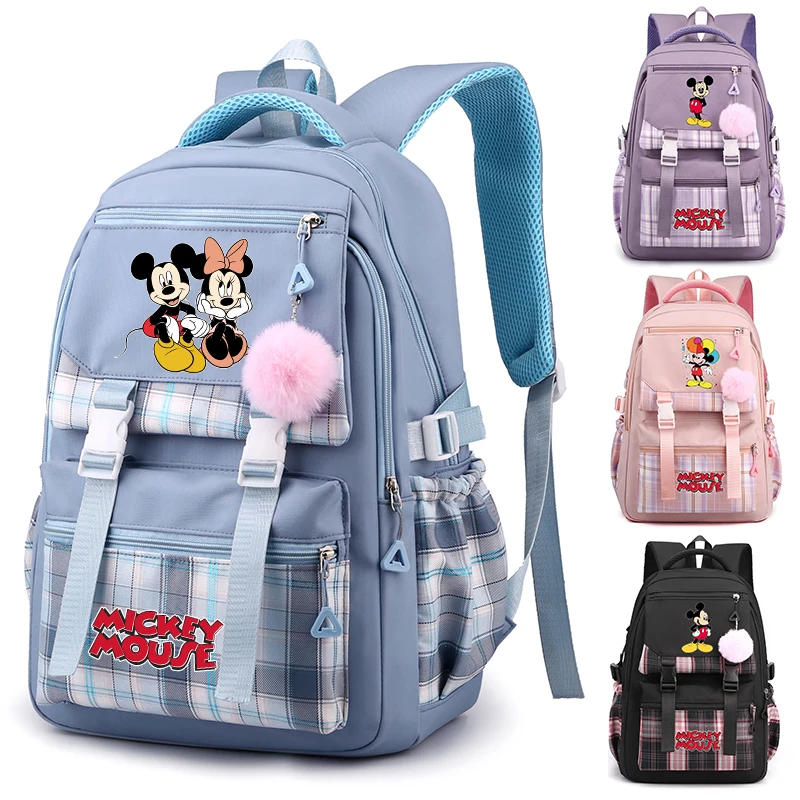 

MINISO Mickey Mouse Backpack for Girl Boy Student Teenager Back to School Rucksack Women Cute Casual Bags Gift Toy