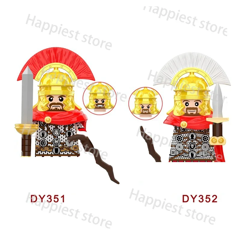 Moc Medieval Rome Knights Figures Accessories Soldier Sword Building Blocks Castle Spartan Warrio Roman Legion Lion Bricks Toys