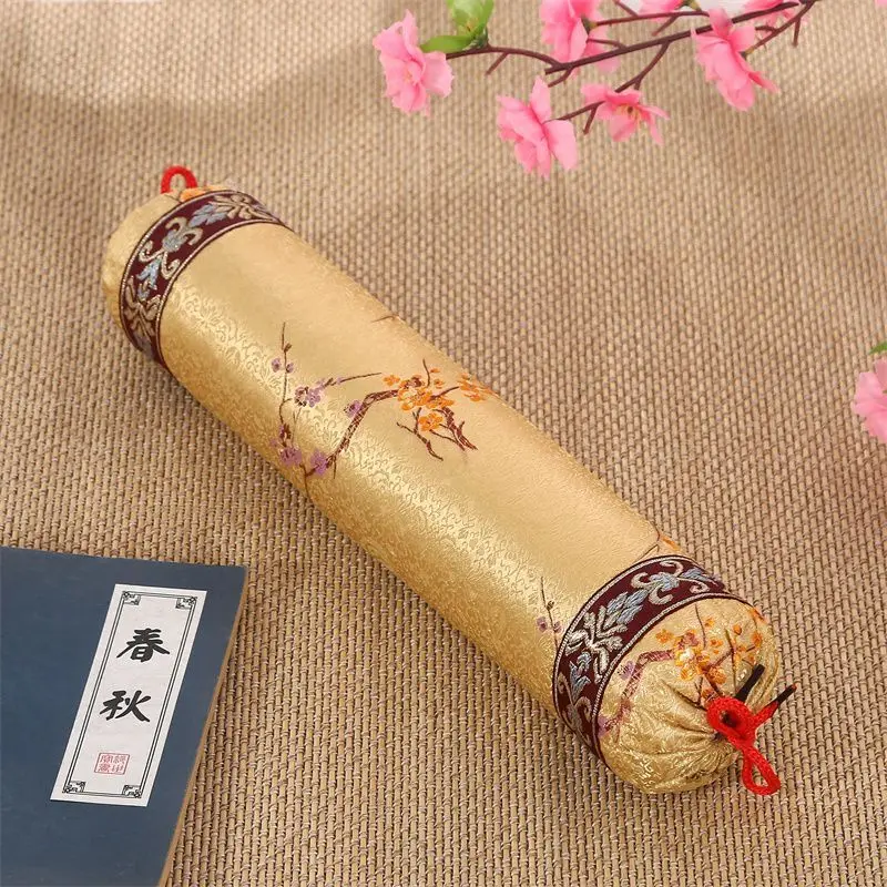 

Cylindrical Pillow Cervical Spine Pillow Adult Neck Protection Special for Neck Repair Traction Correction Brocade Fabric