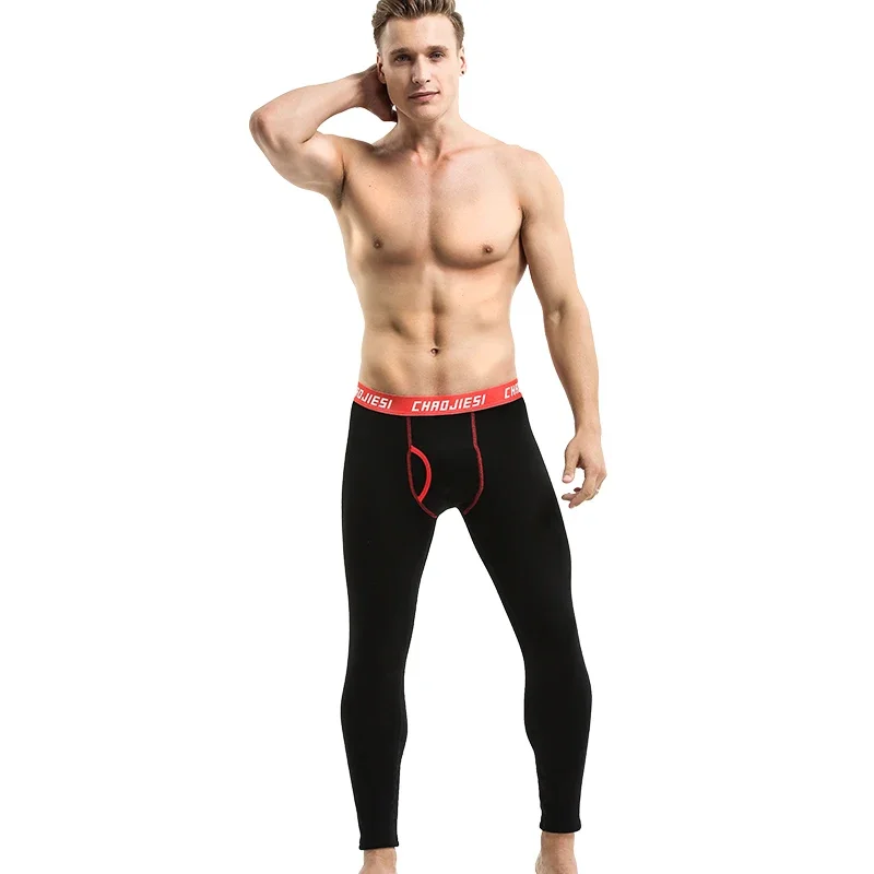 الشتاء طويل جونز ملابس داخلية للرجال سميكة الصوف السراويل شباب واحد ضيقة السراويل الحرارية خط السراويل طماق القطن