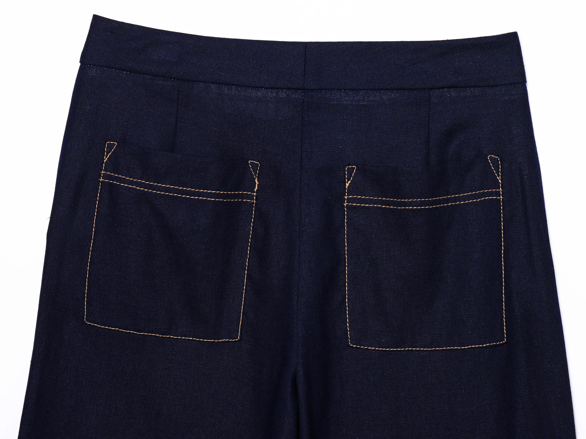 Ropa de mujer 2025 otoño nuevo producto moda mezcla línea decoración pantalones casuales rectos