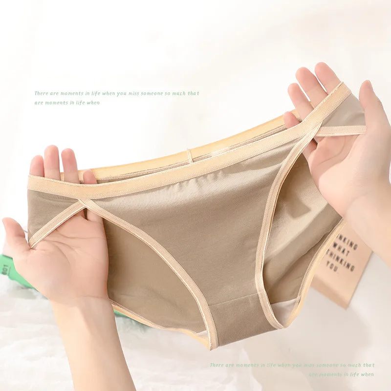 Women's Underwear Panties Low Waist Sexy Cotton Briefs Summer Everyday Underpant Female Thong Soft Ladies Lingerie M/L/XL/XXL