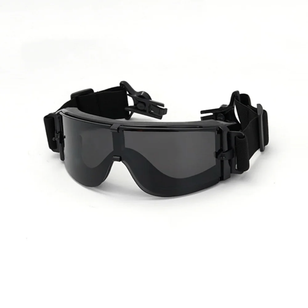Tactical Goggles, Three Lens Shooting Glasses, Outdoor Military Enthusiasts, CS equipment, Explosion-Proof and Pressure Resistan