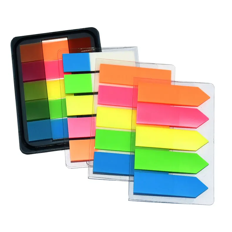 JCD 100/200 sheets Transparent Sticky Note Notebook Memo Pad Clear Sticky Notes Index Tabs Bookmark Stationery Office Supplies