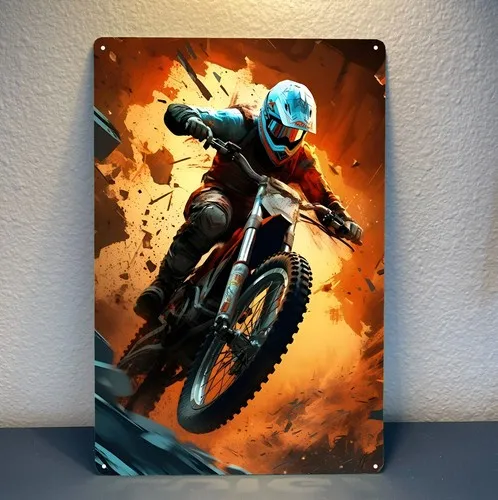 Enduro Trail offroad Motorcycle Metal Poster - Collectable Tin Sign   -aluminum