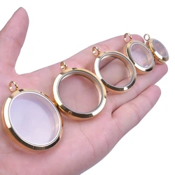 1Pc Stainless Steel Openable Glass Coin Bezel Cremation Urn Locket Pendant Round Reliquary Picture Medaillon кулон Jewelry