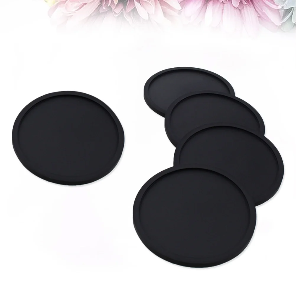 

Silicone Cup Mat Round Waterproof Thick Heat Resistant Coaster 10cm Diameter Non Slip Insulation Pad for Home Bar Restaurant