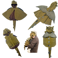 New Little Flying Dragon Stage Drama Cosplay Costume Cute Dinosaur Toddler Infant Clothes Cloak Vest for Baby Kids Girl Boy Gift