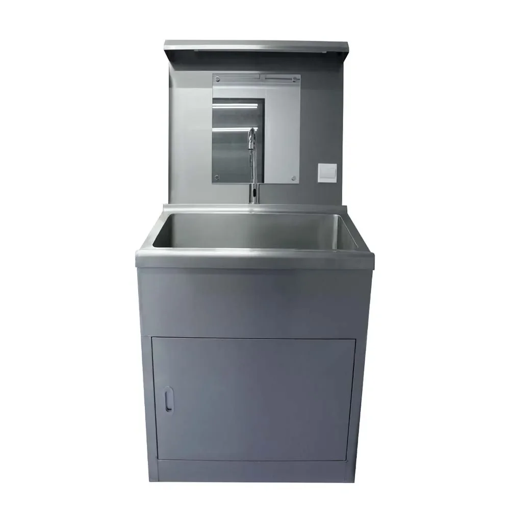 Operating Theatre Hand Wash Basin Food Operated Wash Sink/ Stainless Steel Sensor Wash Hand Sink Scrub Sink