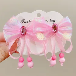 2Pcs/Set Hair Clips For Baby Girl Butterfly Ribbon Hairpins Princess Colorful Small Girl Side Clip Hair Accessoires