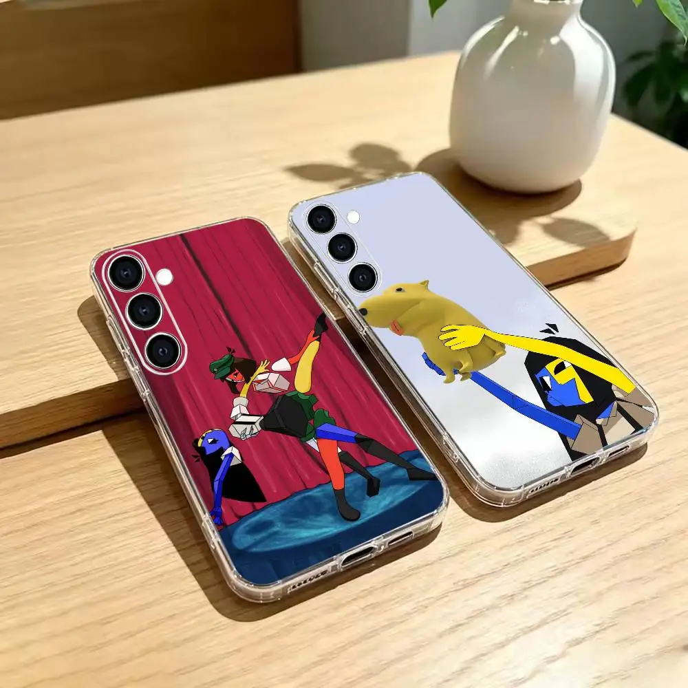 black humor E-ENA D-Dream BBQ  Phone Case Transparent Soft TPU Case For Samsung A73,A72,A70,A71,A53,A52,A51