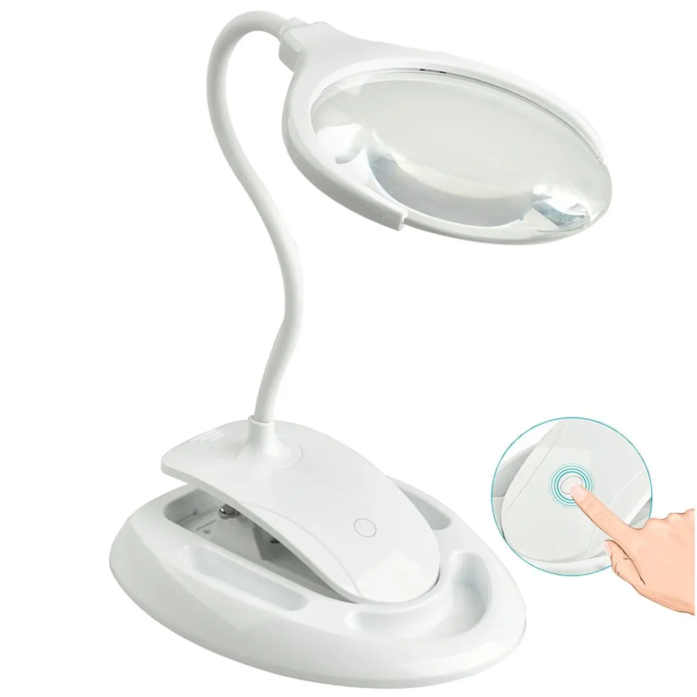 Handheld Magnifier 3X 8X Illuminated Desk Table Led Lamp Magnifying Glass Rechargeable Magnifier With Light For Crafts Hobbie