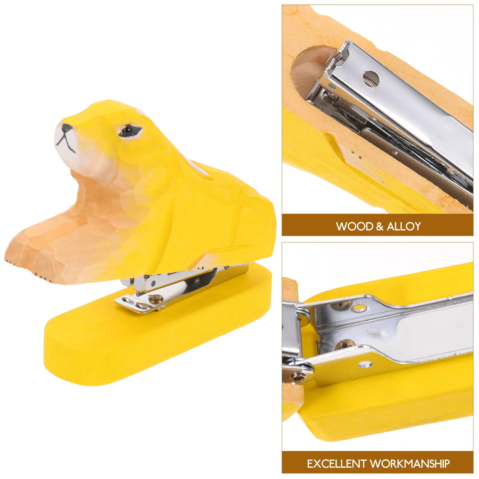 

Organizer Stapler Stationery Office Staples Desk Staplers Wooden Heavy Duty Metal