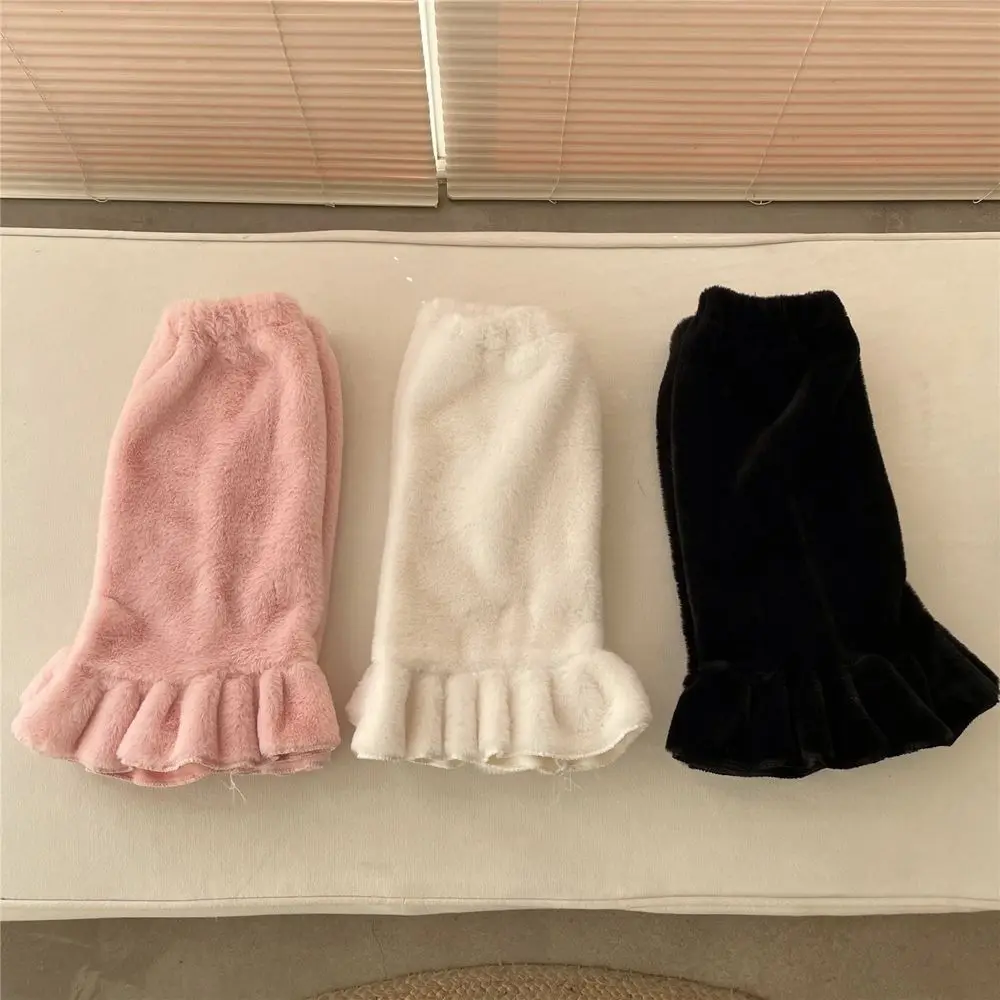 غطاء تدفئة الساق الياباني الكشكشة للنساء ، نمط هاراجاكس ، جوارب مدفئة القدم المخملية الحلوة ، جوارب أفخم جديدة