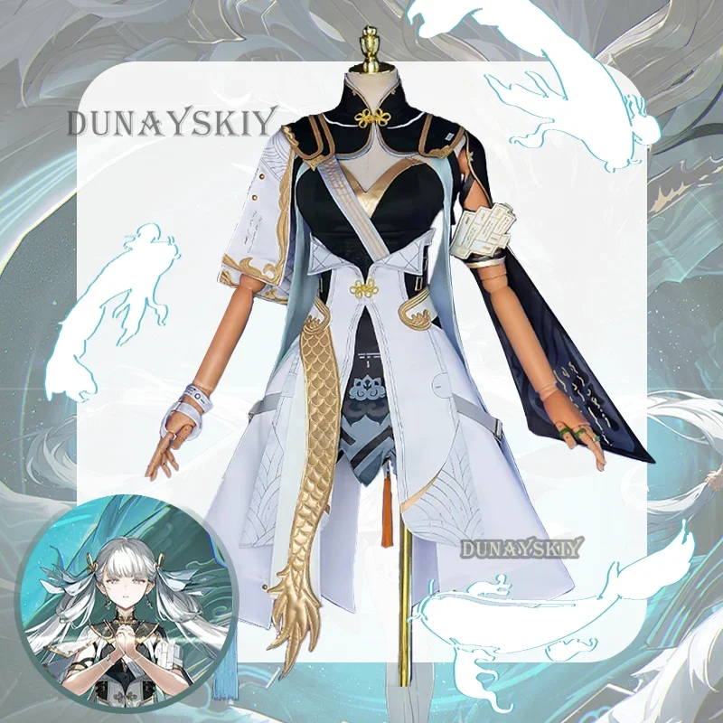 FC6Jinhsi Cosplay Costume Cos Halloween Christmas Party Game Comic Con Fashion Clothes Wuthering Waves Album Acrylic@FC8！